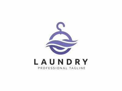 Laundry Logo blue clean cleaning clothes detergents dry dry clean earth eco eco laundry fresh green green laundry hanger laundry leaf maintenance service wash washer