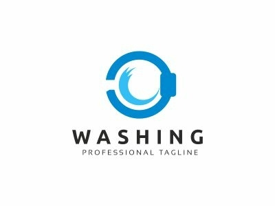 Washing Logo care clean cleaning cleaning service gutter home home care house house cleaning house help housing maid maid service modern point professional property service wash washing