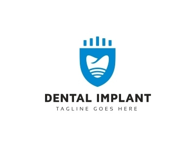 Dental Implant Logo care clean clinic company corporate dental dentist dentistry design doctor fresh health hospital id logo logotype medical nurse ontology physician