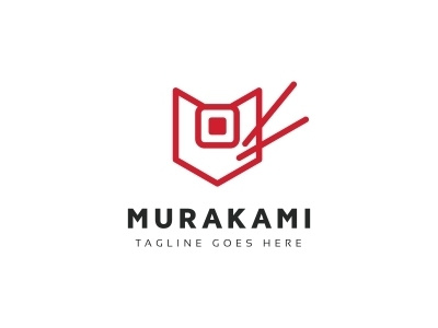 Murakami M Logo asian bistro branding chop chopsticks clean eatery fish food japan japanese logo m m letter restaurant sake sashimi simple soup sticks