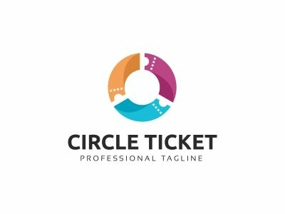 Circle Ticket Logo agency blog brand branding business cinema concert coupon discount event events label logo. logotype sport stadium ticket ticketing tickets transport travel