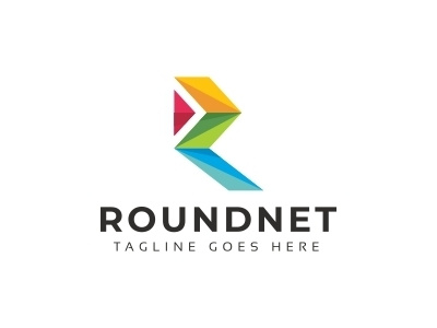 Roundnet - R Letter Logo