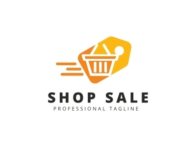 Shop Sale Logo brand branding cart discount identity item label online buy online purchase price price cut product professional purchase rebate red label safe sale save saving