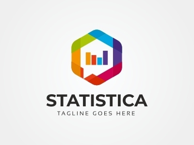 Statistics Hexagon Colorful Logo