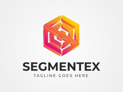 Segmentex S Letter 3D Logo abstract aplications app application architecture brand branding business color colorful construction corporate digital engineering factory green hardware hexagon identity s