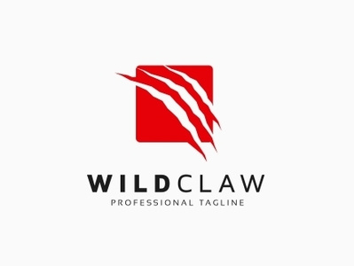 Wild Claw LOGO attractive best logo business business logo claw cmyk corporate creative creative logo film logo template multimedia nice object objects pink play print print ready ready