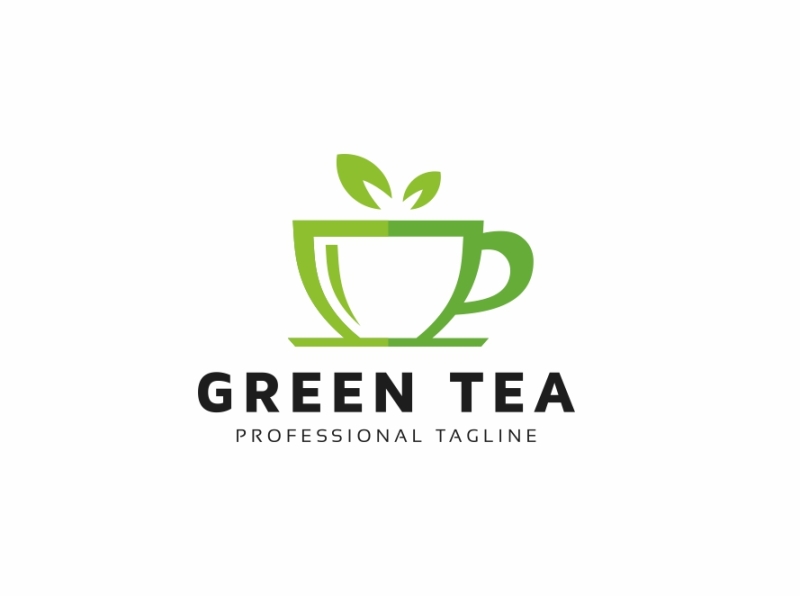 Green Cup Tea Logo by iRussu on Dribbble