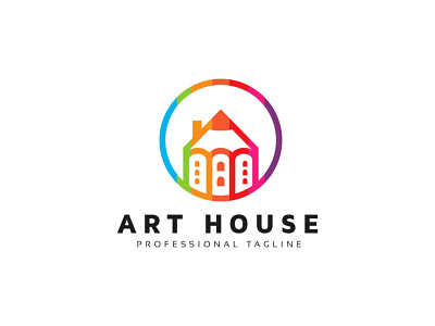 Art House Logo architecture art art gallery charity child children s foundation children s hospital creative eco house ecological ecology farm green home handmade happy home home staging house house finder housing solutions