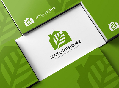 Nature Home Logo agency build building business city company eco estate firm fresh green green home green house group house housing leaf locality mortgage natural