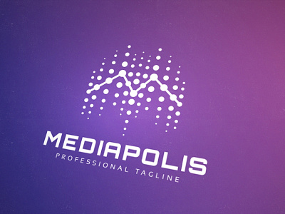Mediapolis M Letter Logo business consulting creative design letter m letter m logo marketing media metro metro design modern mountain professional studio