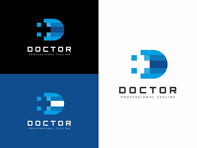 Doctor D Letter Logo business clinic d d letter d logo decrease diagnosis diagnostic dialysis doctor donation down financial fluctuation graph health heartbeat increase letter letter d