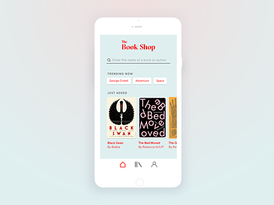 Bookshop app concept app books bookshop ios ui