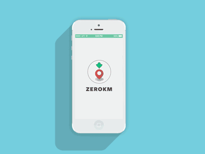ZeroKm App sneak peak animation app application environment food green mobile organic