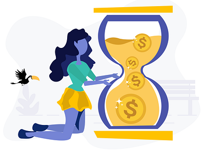 Save money and money will save you! clock dooler girl icon