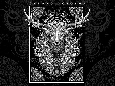 Cyborg Octopus artworks merch tonymidi