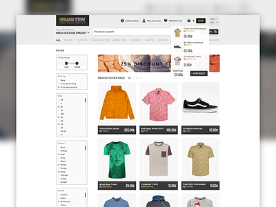 Urbanix Store - Fresh Eshop Template category clean ecommerce homepage listing modern product shop template ui ux webdesign