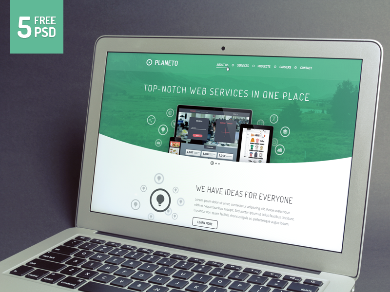 Planeto - Free website template website template freebie modern clean agency business