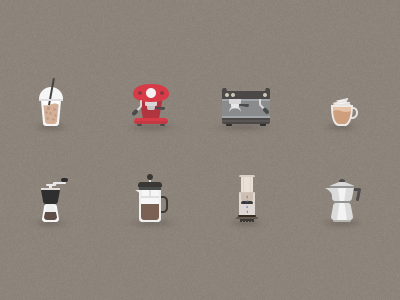 Flat Coffee Icons