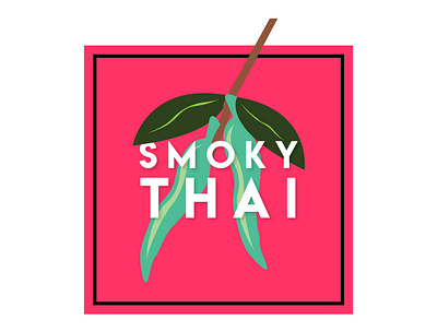 Smoky Thai Flavour branding chilli design flavour illustration illustrator instagram minimal square thai vector