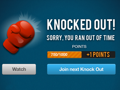 Knocked Out boxing game losing points