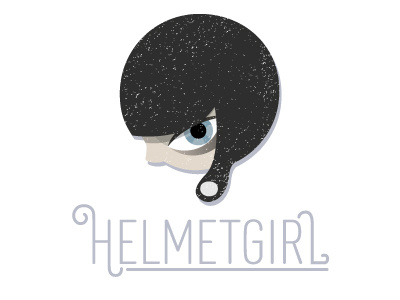 Helmetgirl Logo girl head illustrator logo