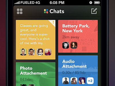 Chats avatar chat flat ios iphone ui