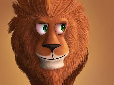 Lion caricature character characterdesign concept art detailed digital art illustration photoshop realistic wacom