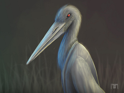 Mr. BokMan birds conceptart digital art gentleman heron sketch