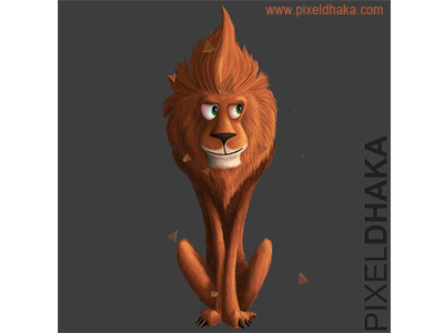 LION - Pre Load Animation aftereffects animation illustration lion photoshop pixeldhaka preload website
