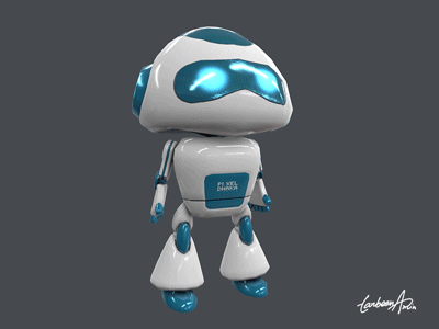 Low Poly 3D Robot 3dsmax ar character cute design maya robot substancepainter vr