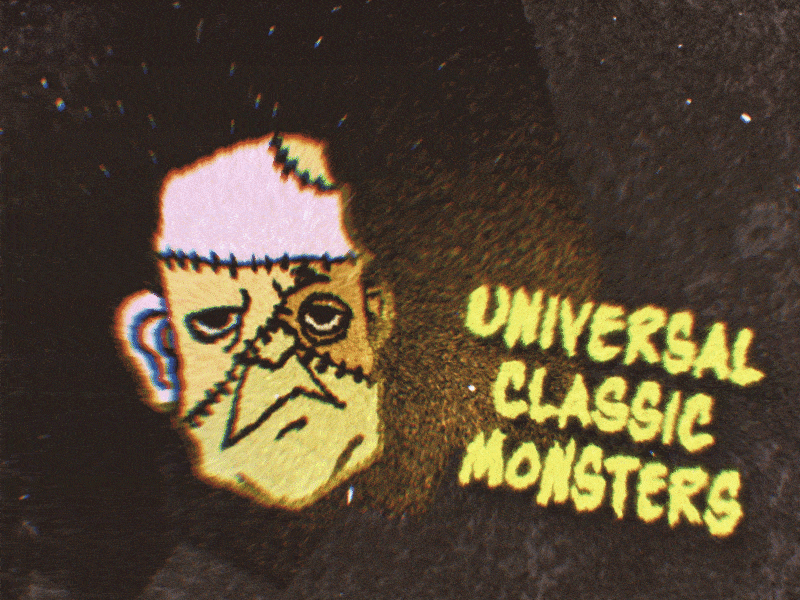 Universal Classic Monsters 12fps adobe after effects aftereffects animate animated gif animation art artwork cimena design draw dribbbleweeklywarmup helloween illustration monsters motion retro spooky universal