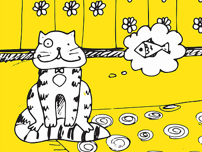 Funny Cat cat design funny cat idea brand illustration