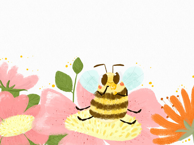 Honey BEE bee character children childrensbook cute design flower fly graphic design honey honeybee illustration logo nature vector