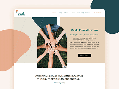 Peak Coordination :) branding creative design ui web design website design