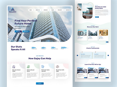 Real Estate Website Design :) creative design design landing page desisgn real estate real estate website design ui web design website design