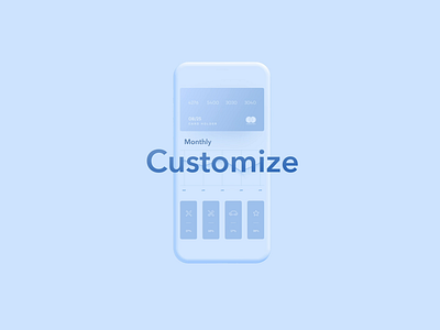 Customized interface 3d 3d animation after effects animation banking buttons card design iphone ui ui design