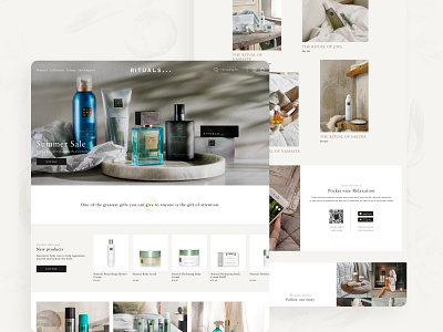 RITUALS Cosmetics Homepage concept cosmetics ecommerce feminine minimal redesign redesign concept rituals rituals cosmetics ui design web design