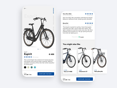Bike Product Page bicycle bike bikes concept ecommerce gazelle inspiration interaction minimal minimalist mobile design product page review reviews specifications store ui ui design uxdesign