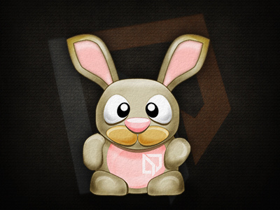 Happy Easter bunny digital art drawing easter