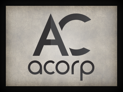 ACorp logo branding qchar design logo design