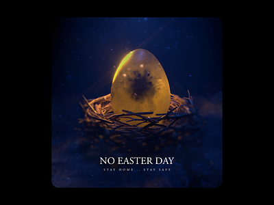 No Easter Day 3d artwork c4d cinema4d coronavirus covied19 digital art easter egg illustration poster scifi stay home