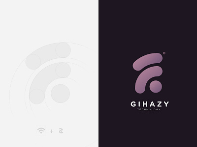Gihazy | technology blog arabic logo creative icon logo mark technology ui ux wifi شعار