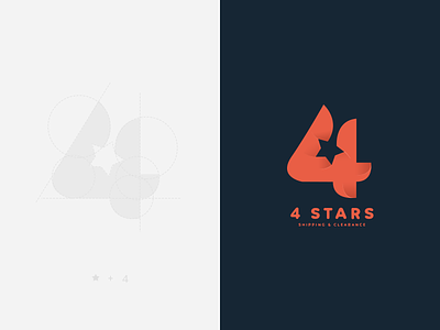 4 STARS | shipping & Clearance arabic branding logo logo guidelines ui mark ramotion shipping stars unfold ux web