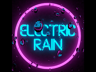 Electric Rain logo 3d logo logo motion graphics