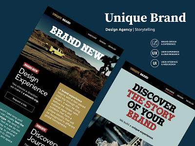 Unique Brand – Design Agency | Storytelling | UX & UI branding design graphic design logo ui ux web design