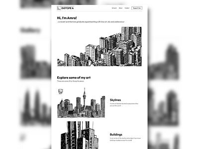 Isotope A portfolio architecture art branding clean design figma framer logo minimal portfolio web design website