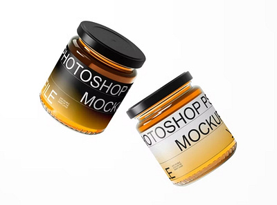 Honey Jar Mockup Set adobe photoshpo design mock up mock ups mockup mockup set photoshop psd