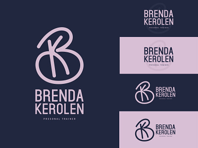 Brenda Kerolen - Personal trainer branding fitness logo identidade visual logo personal trainer vector women