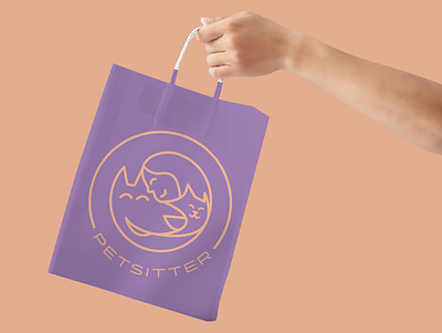 Petsitter brand cat design dog identidade visual logo love pet pets petshop vector