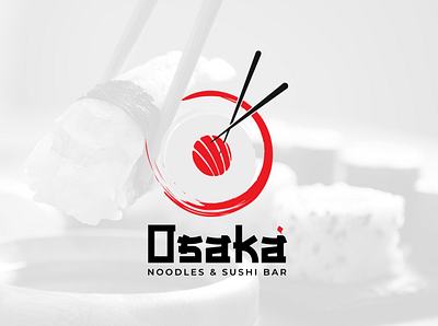 Osaka: Noodles & Sushi Bar app branding design graphic design illustration logo typography ui ux vector